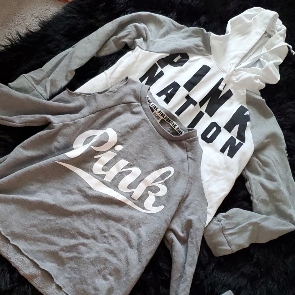 Pink sweatshirts
